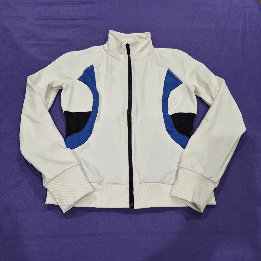 Bebe Sport Logo Black/Sapphire/White Full Zip  Jacket - M/L